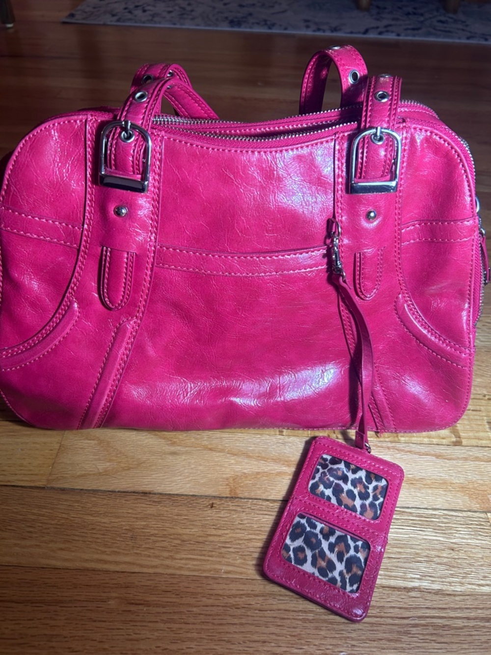 Maxx New York Fuchsia Leather Satchel Bag - Stylish Everyday Carry